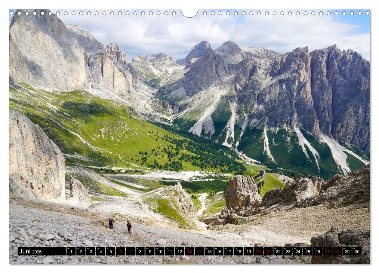 Bild: 9783457567296 | Wandern im Rosengarten und Latemar (Wandkalender 2026 DIN A3 quer),...