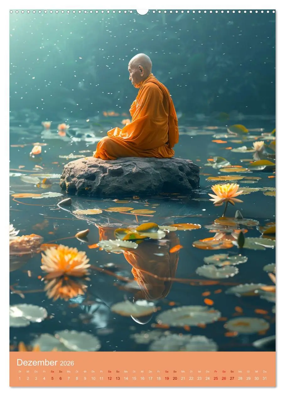 Bild: 9783516277296 | Meditative Stille (Wandkalender 2026 DIN A2 hoch), CALVENDO...