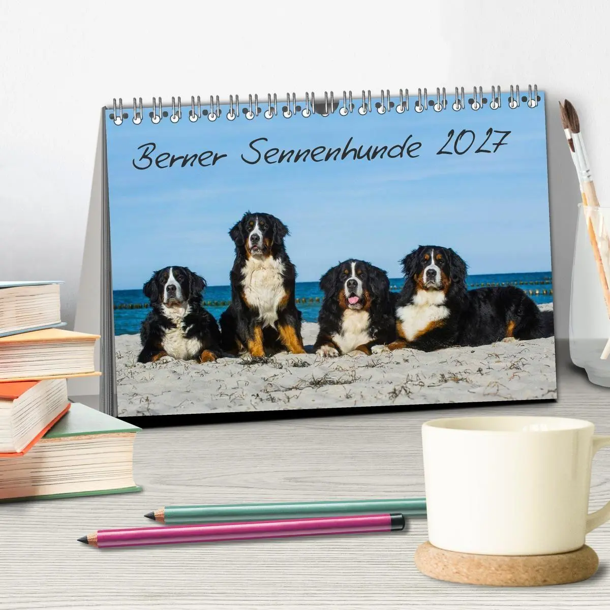 Bild: 9783594187296 | Berner Sennenhund 2027 (Tischkalender 2027 DIN A5 quer), CALVENDO...