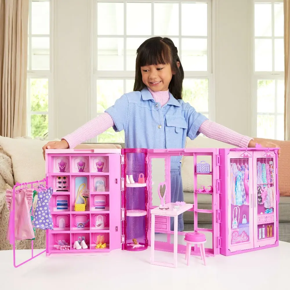 Bild: 194735227396 | Barbie Traumkleiderschrank mit Puppe | Karton | HXD58 | 2025 | Mattel