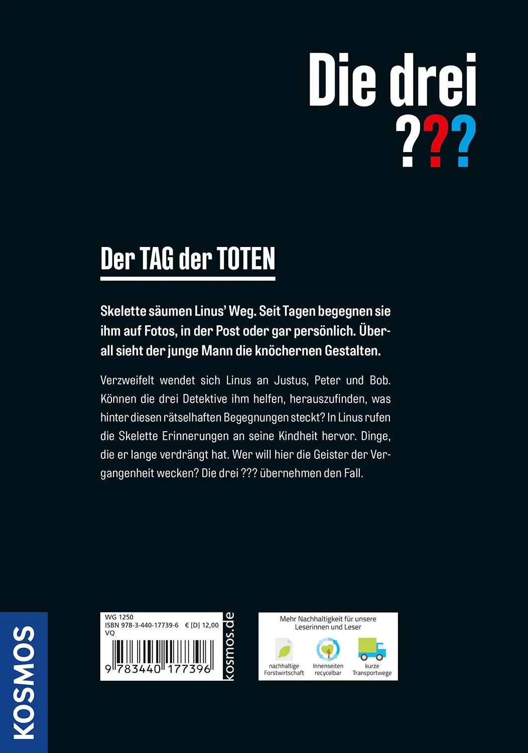 Rückseite: 9783440177396 | Die drei ??? Der Tag der Toten | Marco Sonnleitner | Buch | 160 S.