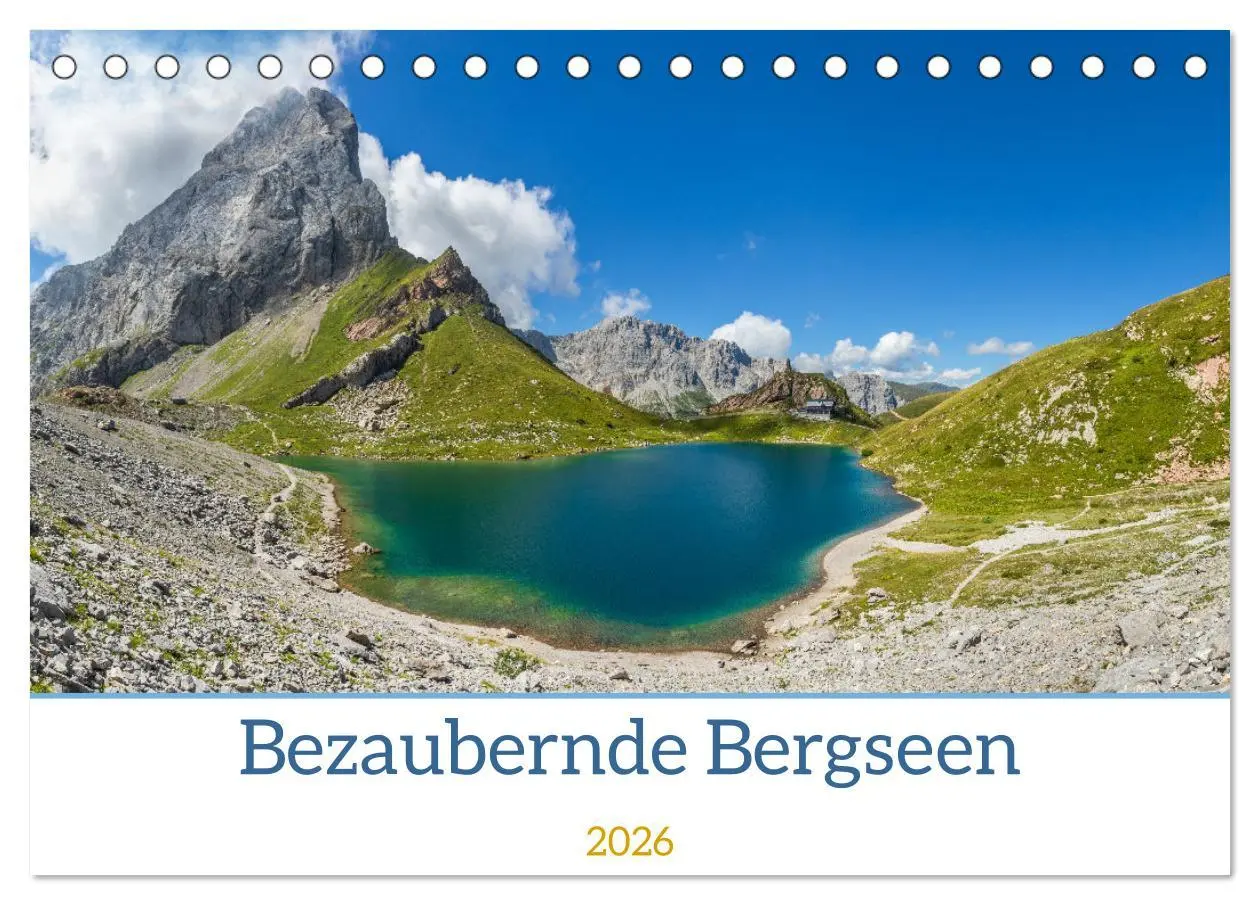 Cover: 9783457247396 | Bezaubernde Bergseen (Tischkalender 2026 DIN A5 quer), CALVENDO...