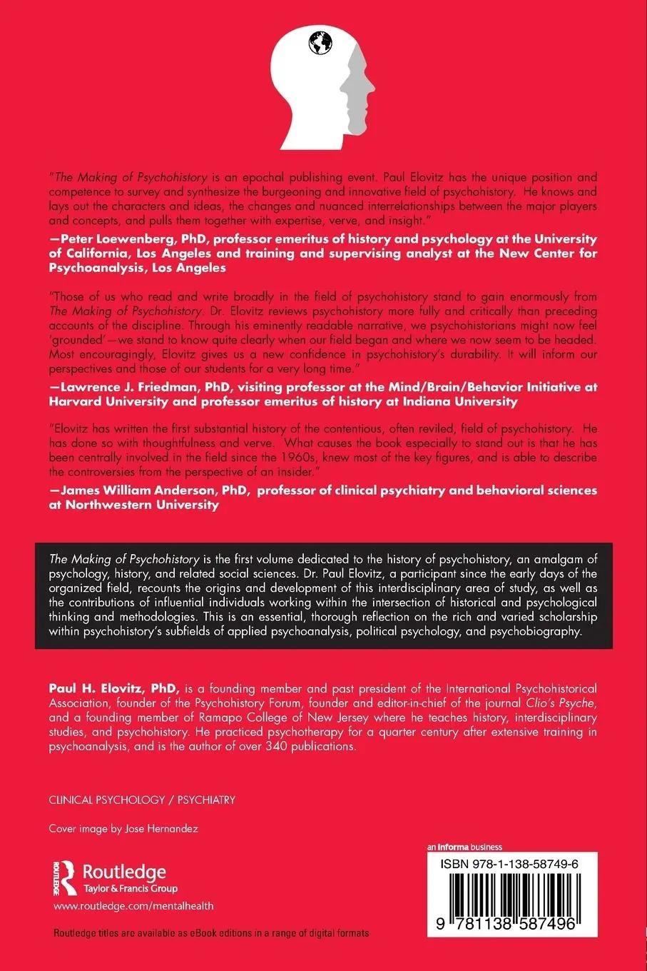 Rückseite: 9781138587496 | The Making of Psychohistory | Paul H Elovitz | Taschenbuch | Englisch