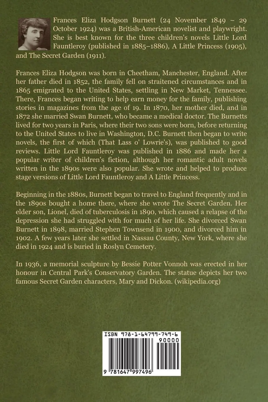 Rückseite: 9781647997496 | A Lady of Quality | Frances Hodgson Burnett | Taschenbuch | Englisch