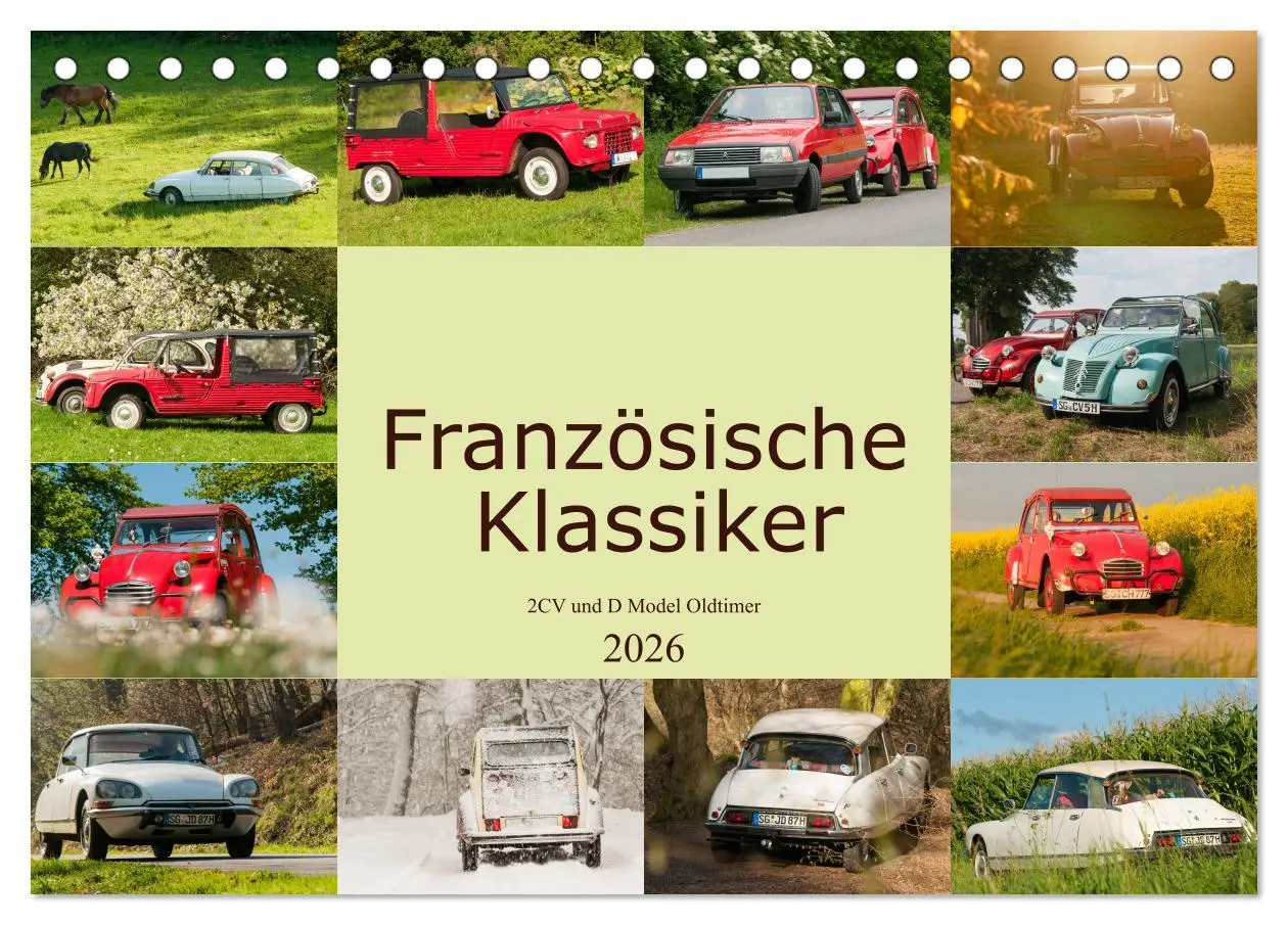 Cover: 9783457617496 | Französische Klassiker - 2CV und D Modell Oldtimer (Tischkalender...