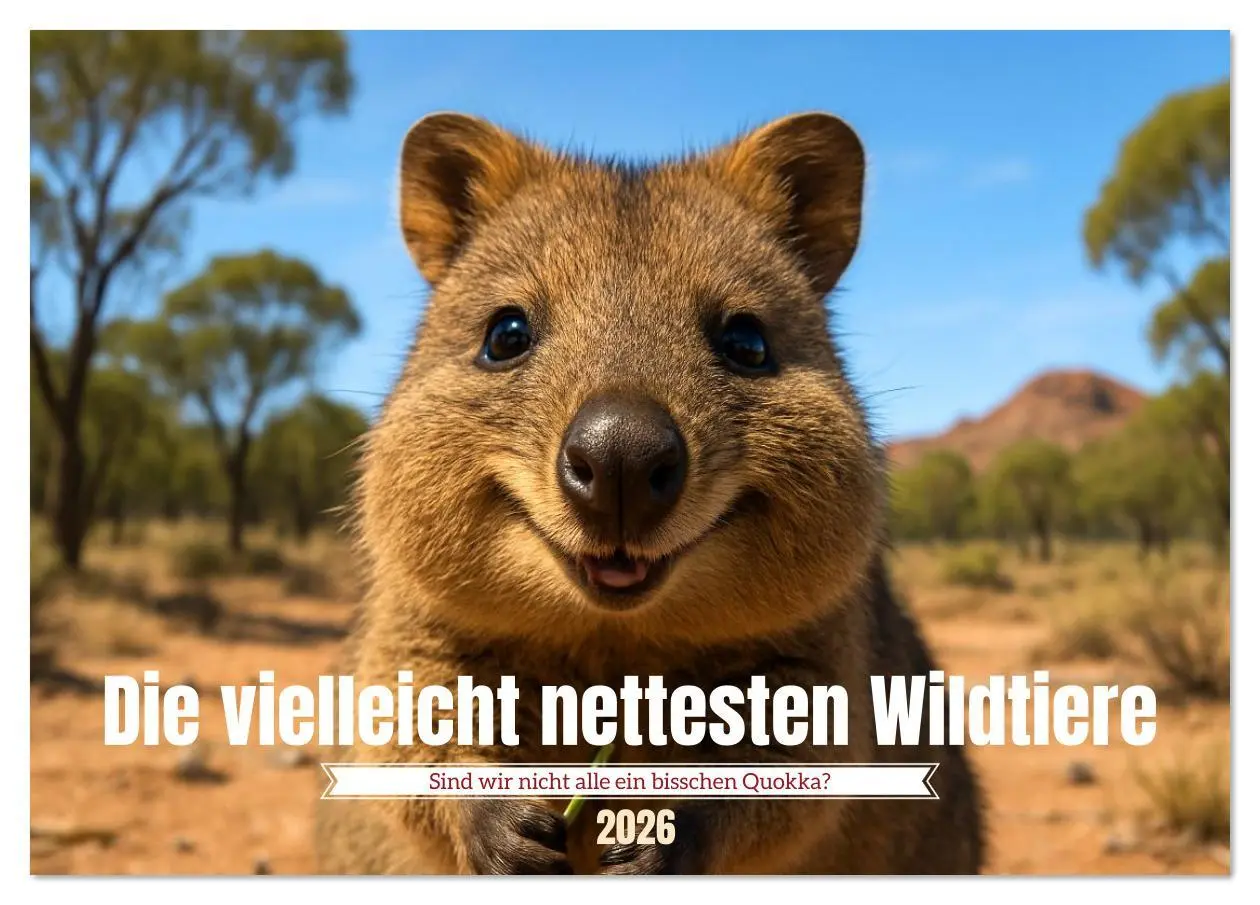 Cover: 9783516637496 | Die vielleicht nettesten Wildtiere (Tischkalender 2026 DIN A5...
