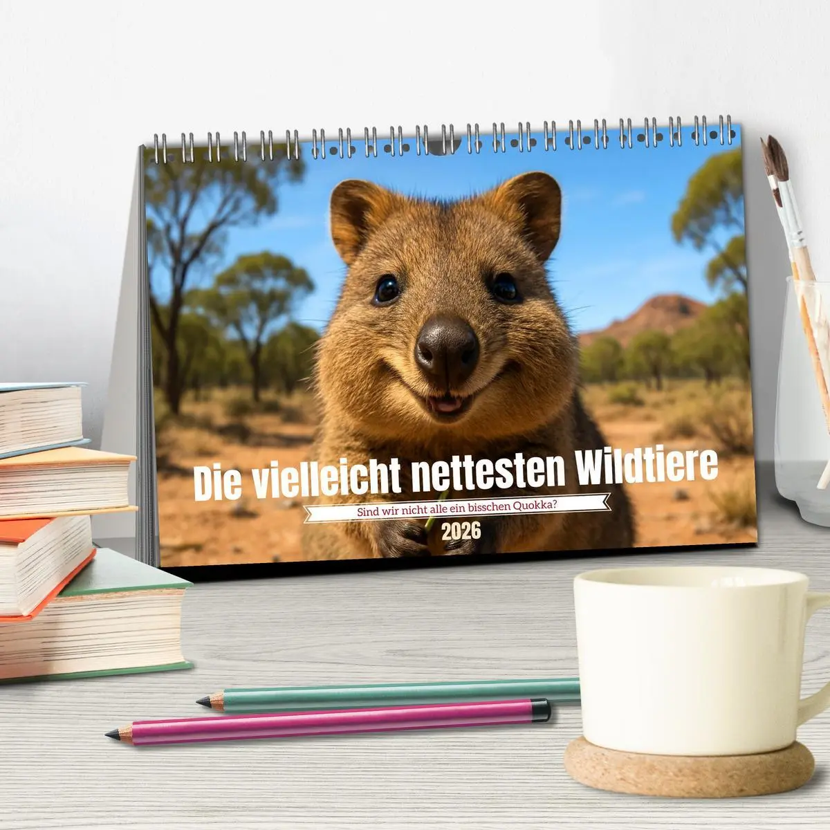Bild: 9783516637496 | Die vielleicht nettesten Wildtiere (Tischkalender 2026 DIN A5...