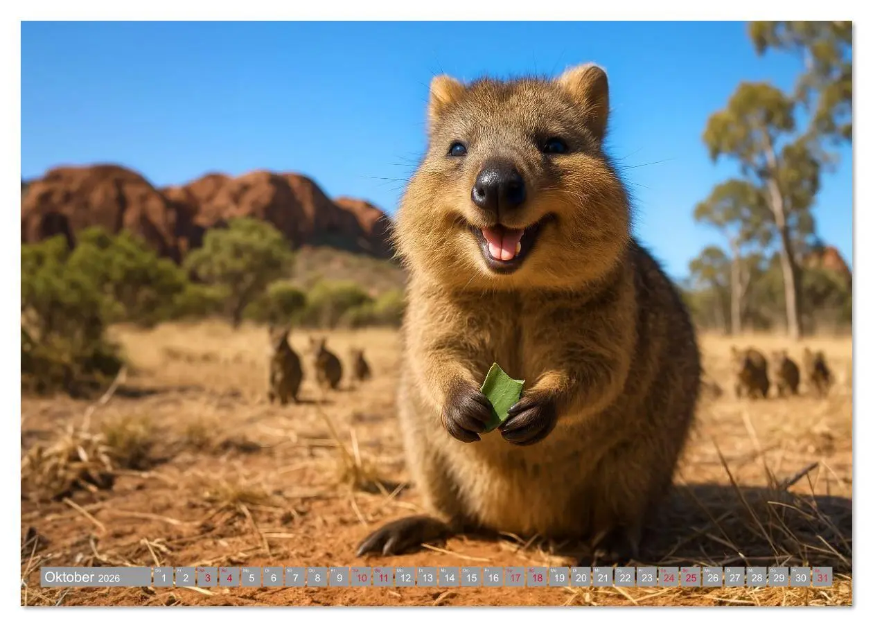 Bild: 9783516637496 | Die vielleicht nettesten Wildtiere (Tischkalender 2026 DIN A5...