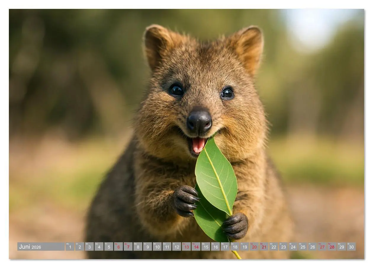 Bild: 9783516637496 | Die vielleicht nettesten Wildtiere (Tischkalender 2026 DIN A5...