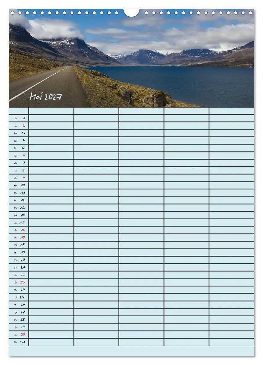 Bild: 9783594237496 | Island Familienplaner (Wandkalender 2027 DIN A3 hoch), CALVENDO...