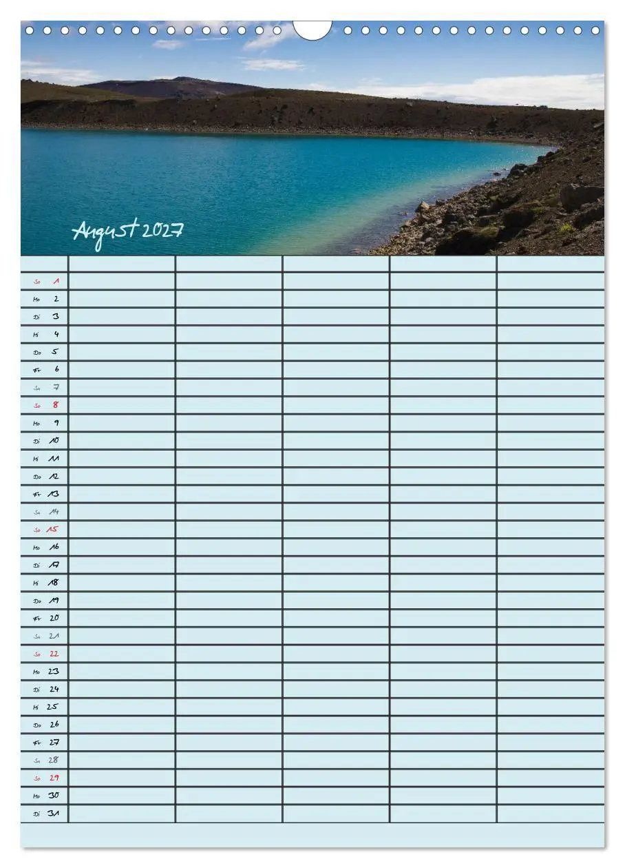 Bild: 9783594237496 | Island Familienplaner (Wandkalender 2027 DIN A3 hoch), CALVENDO...