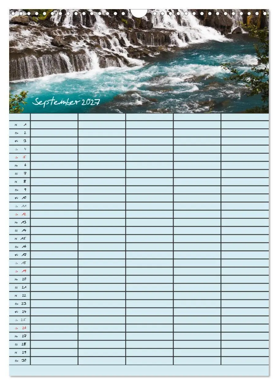 Bild: 9783594237496 | Island Familienplaner (Wandkalender 2027 DIN A3 hoch), CALVENDO...