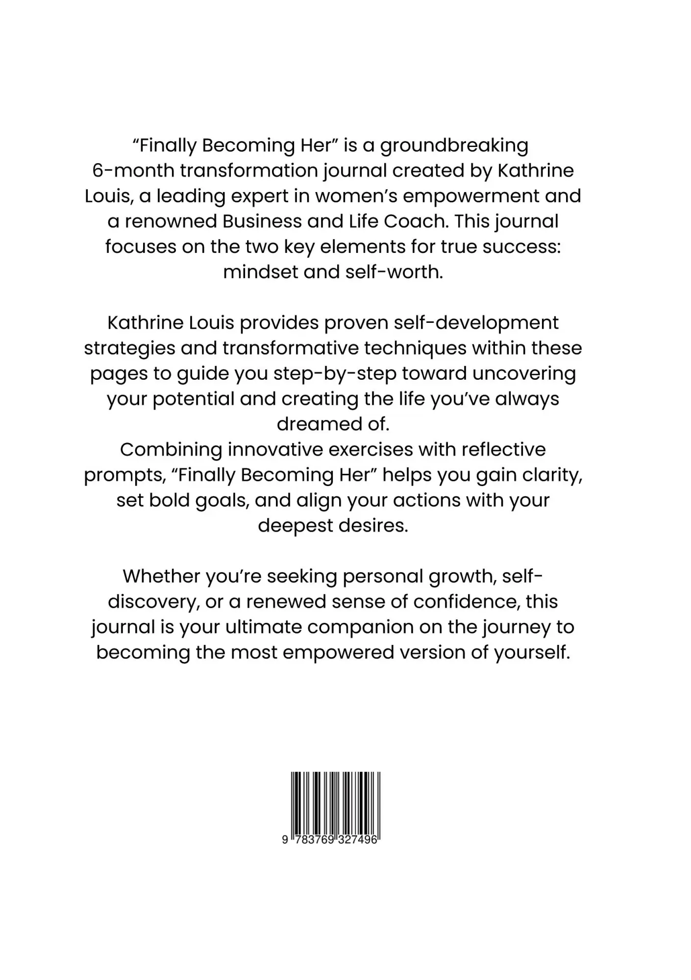 Rückseite: 9783769327496 | Finally Becoming Her | Kathrine Louis | Buch | Englisch | 2025