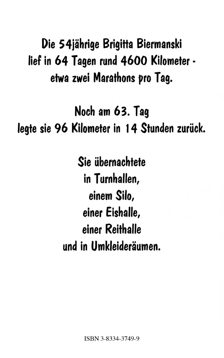 Rückseite: 9783833437496 | Der härteste Lauf der Welt | Brigitta Biermanski | Taschenbuch | 2005