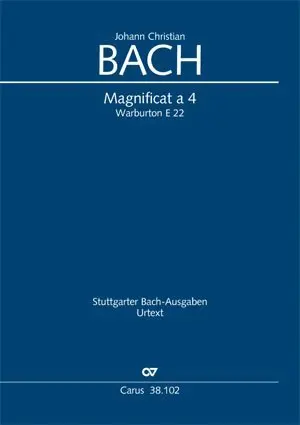 Cover: 9790007137496 | Magnificat a 4 (Klavierauszug) | Warb E 22 | Johann Christian Bach