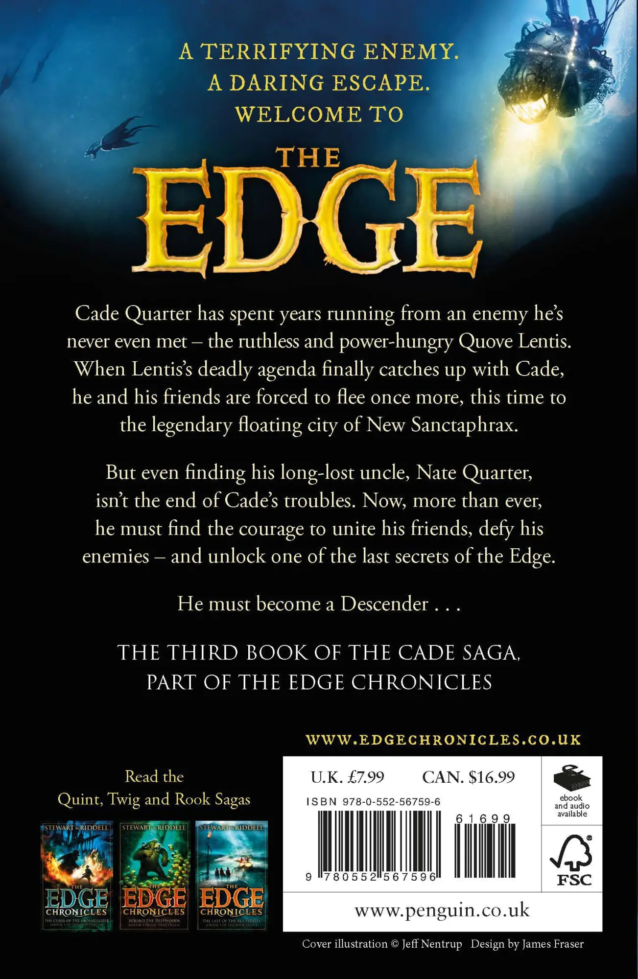 Rückseite: 9780552567596 | The Edge Chronicles: The Descenders | Third Book of Cade | Taschenbuch
