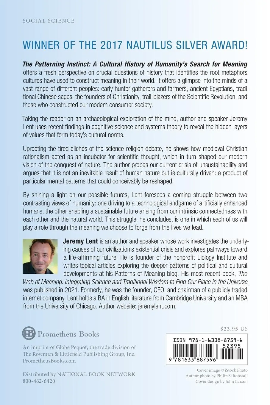 Rückseite: 9781633887596 | The Patterning Instinct | Jeremy Lent | Taschenbuch | Englisch | 2022