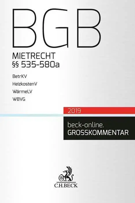Cover: 9783406737596 | Mietrecht | §§ 535-580a BGB, BetrKV, HeizkostenV, WärmeLV, WBVG | Buch