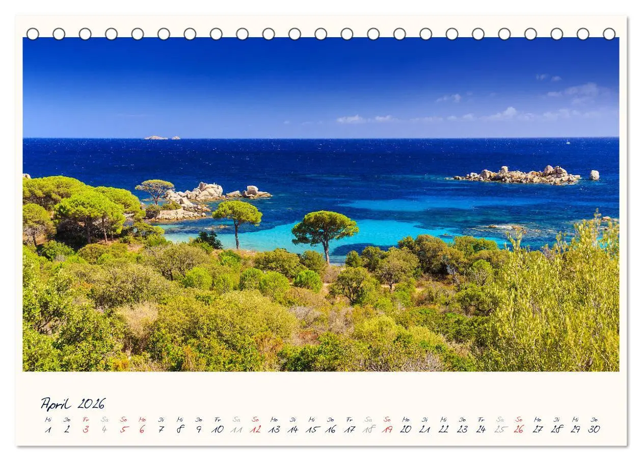 Bild: 9783457847596 | Korsika - Traumhafte Küsten am Mittelmeer (Tischkalender 2026 DIN...