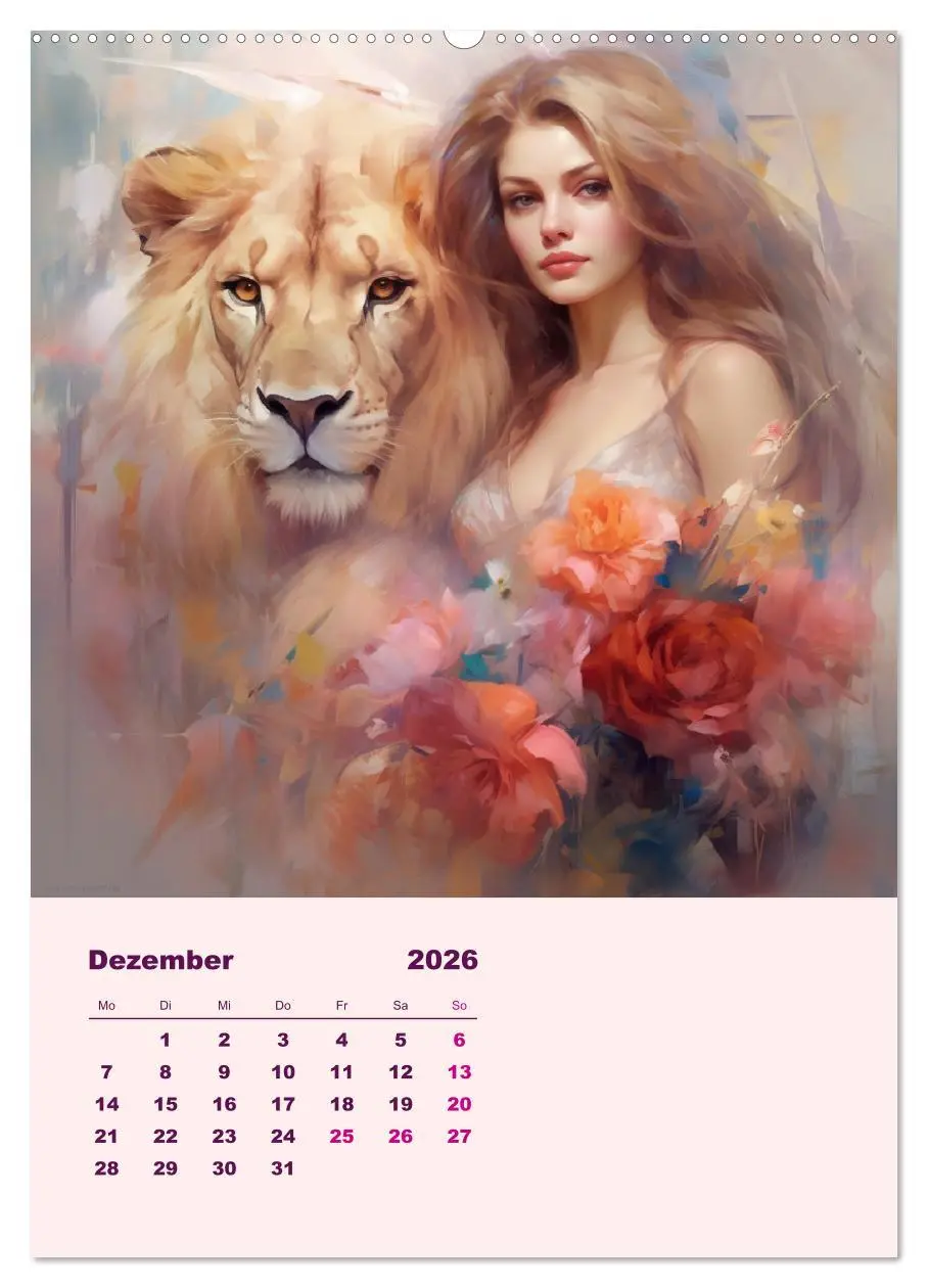 Bild: 9783516317596 | Elfen mit Krafttieren. Zauberhafte Lichtwesen (Wandkalender 2026...
