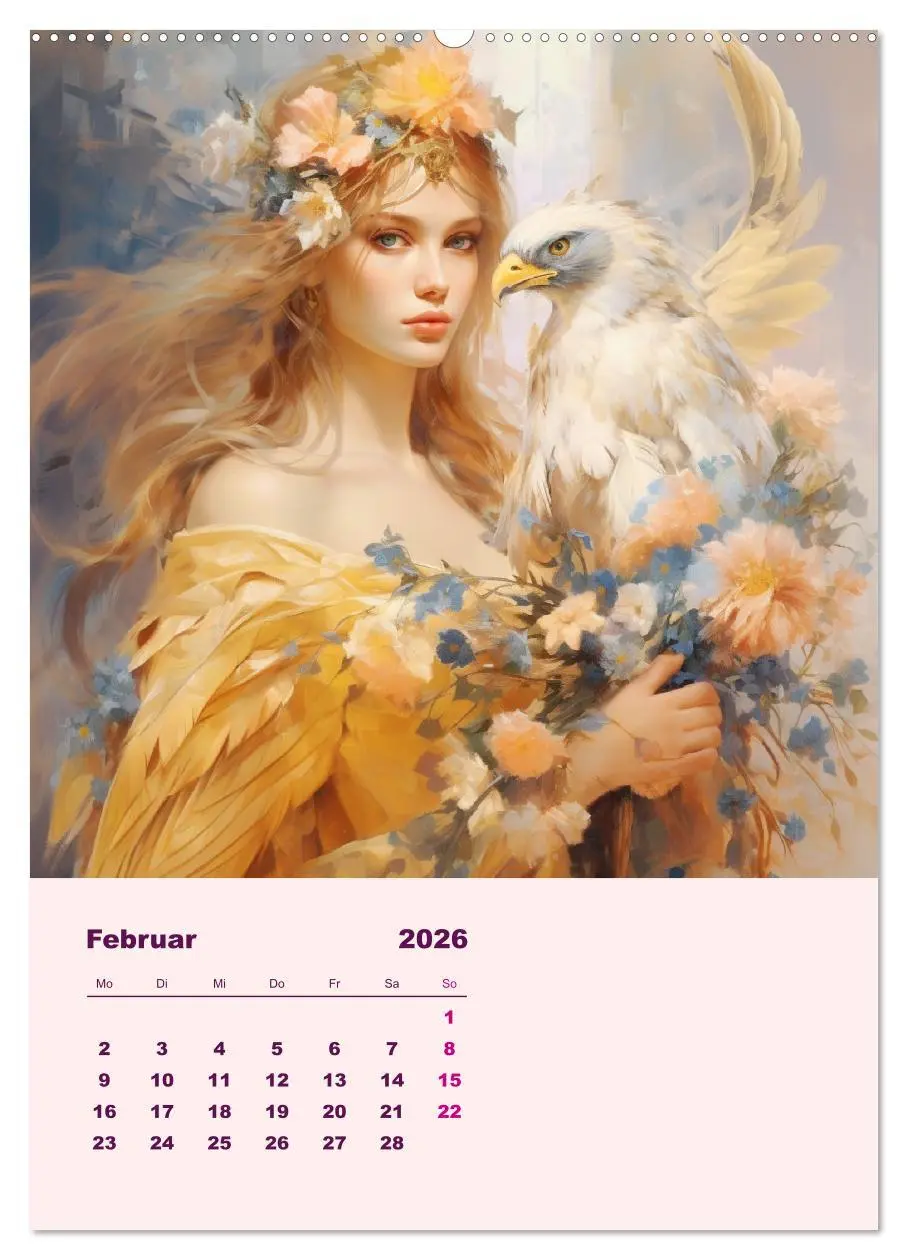 Bild: 9783516317596 | Elfen mit Krafttieren. Zauberhafte Lichtwesen (Wandkalender 2026...