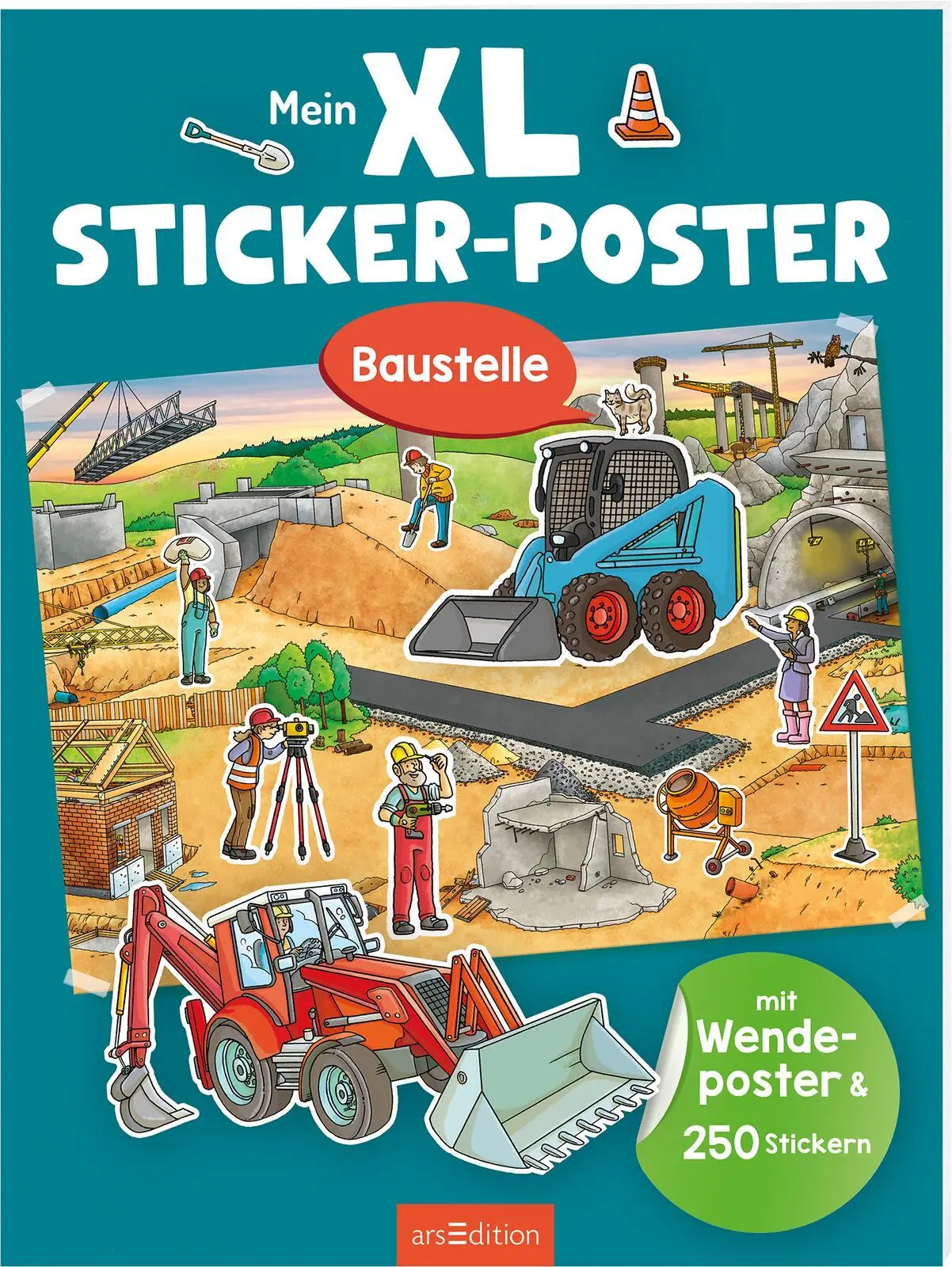 Cover: 9783845857596 | Mein XL Sticker-Poster Baustelle | Mit Wendeposter &amp; 250 Stickern