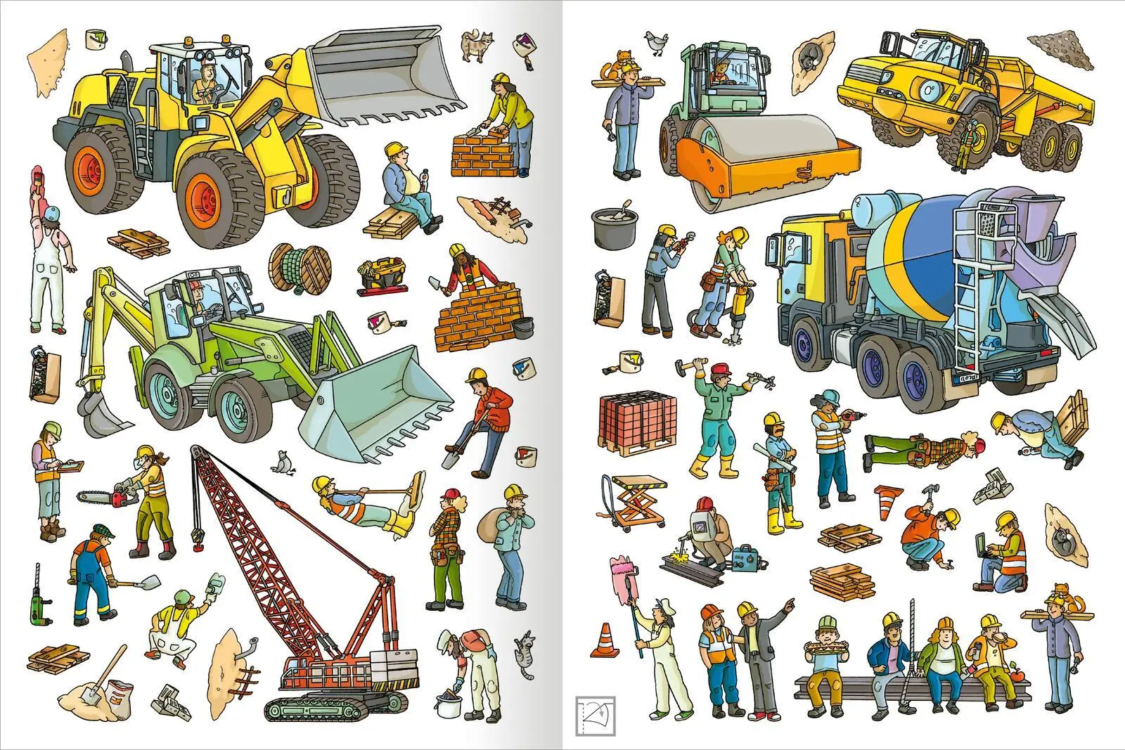 Bild: 9783845857596 | Mein XL Sticker-Poster Baustelle | Mit Wendeposter &amp; 250 Stickern