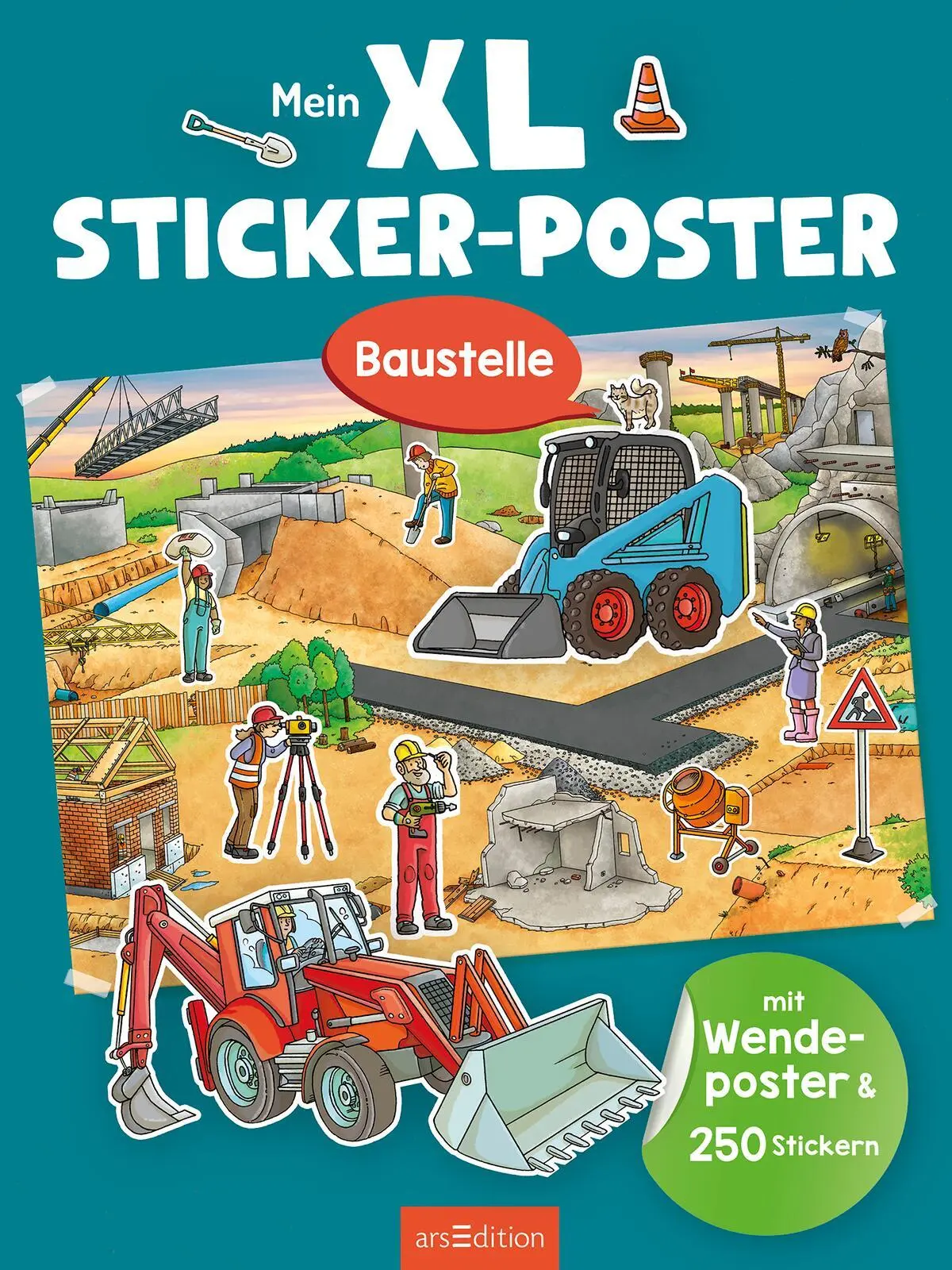 Bild: 9783845857596 | Mein XL Sticker-Poster Baustelle | Mit Wendeposter &amp; 250 Stickern