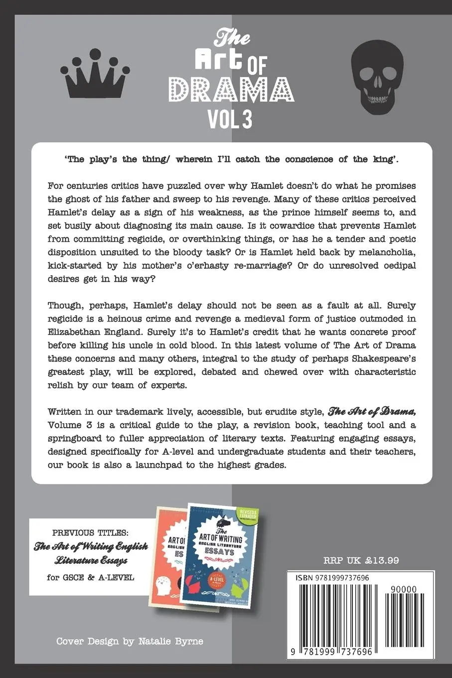 Rückseite: 9781999737696 | The Art of Drama, Volume 3 | Hamlet | Briony Frost (u. a.) | Buch
