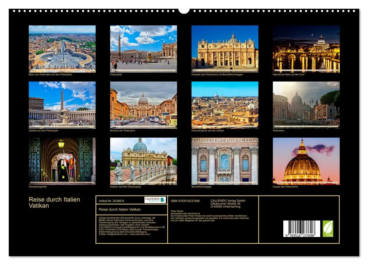 Bild: 9783516237696 | Reise durch Italien Vatikan (hochwertiger Premium Wandkalender 2026...