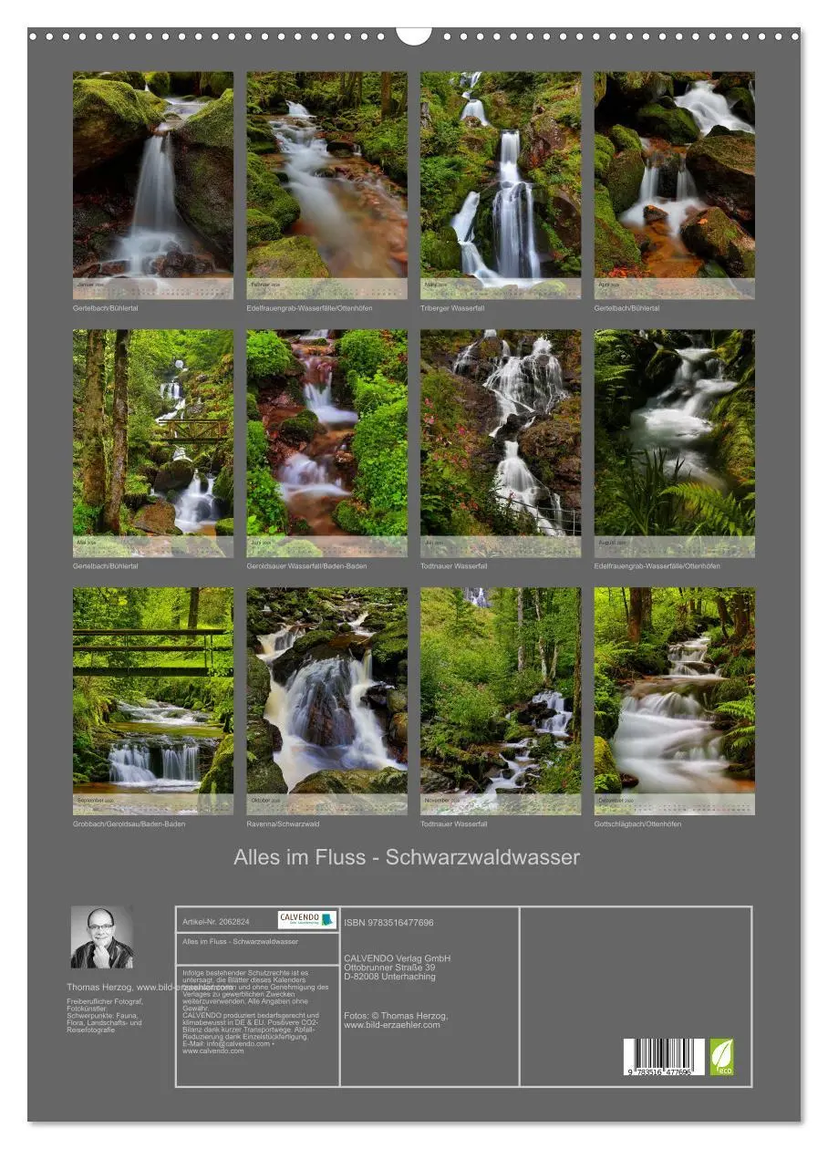 Bild: 9783516477696 | Alles im Fluss - Schwarzwaldwasser (Wandkalender 2026 DIN A2 hoch),...