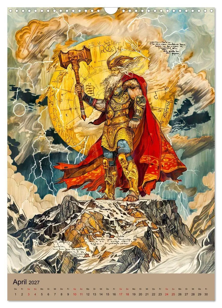 Bild: 9783516927696 | Wikinger - Mythologie - Götter, Runen und Legenden (Wandkalender...