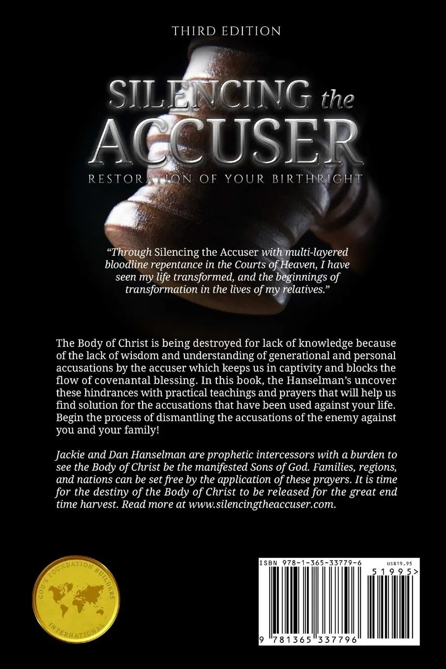 Rückseite: 9781365337796 | Silencing the Accuser | Restoration of Your Birthright | Hanselman
