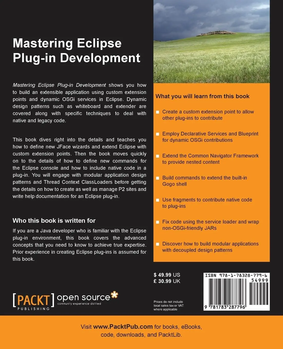 Rückseite: 9781783287796 | Mastering Eclipse Plug-In Development | Alex Blewitt | Taschenbuch