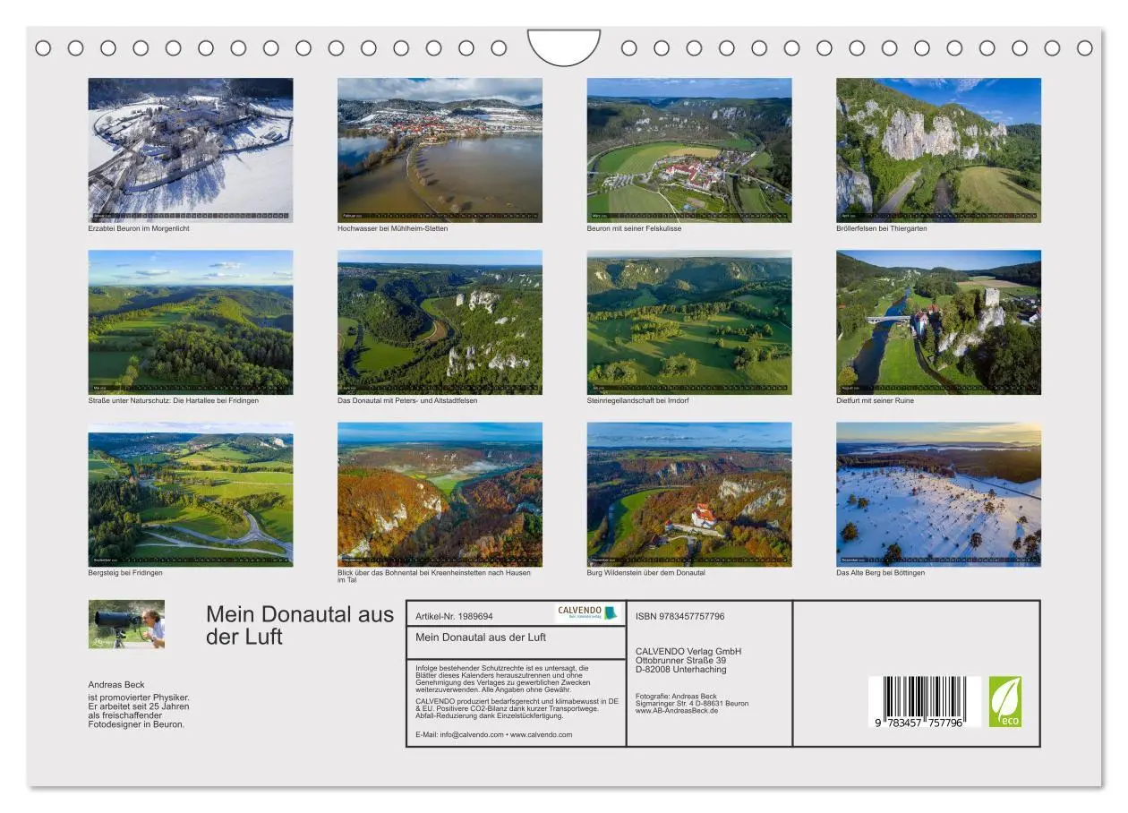 Bild: 9783457757796 | Mein Donautal aus der Luft (Wandkalender 2026 DIN A4 quer),...