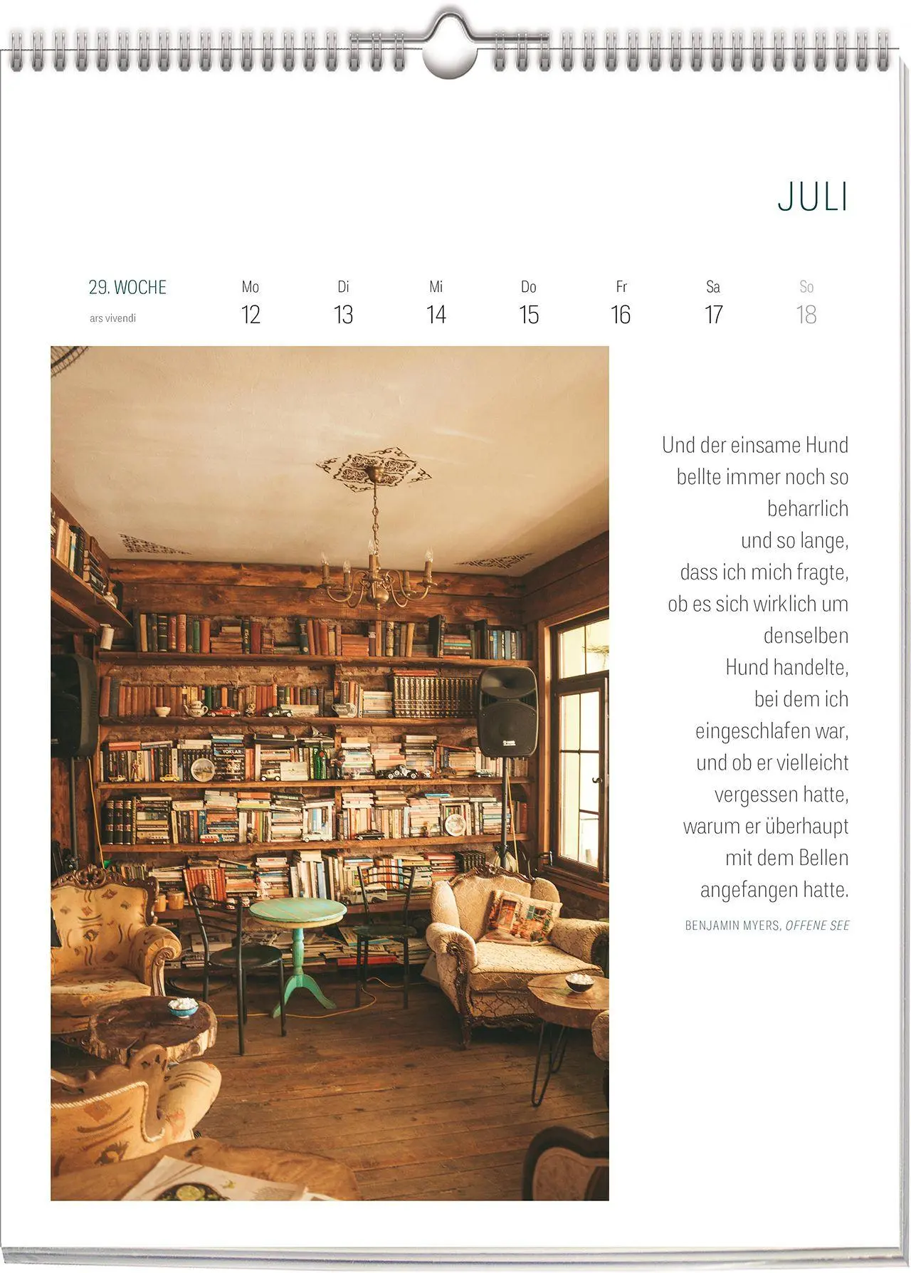 Bild: 9783747207796 | ars vivendi Literatur Kalender 2027 | Wochenkalender | Vivendi Ars