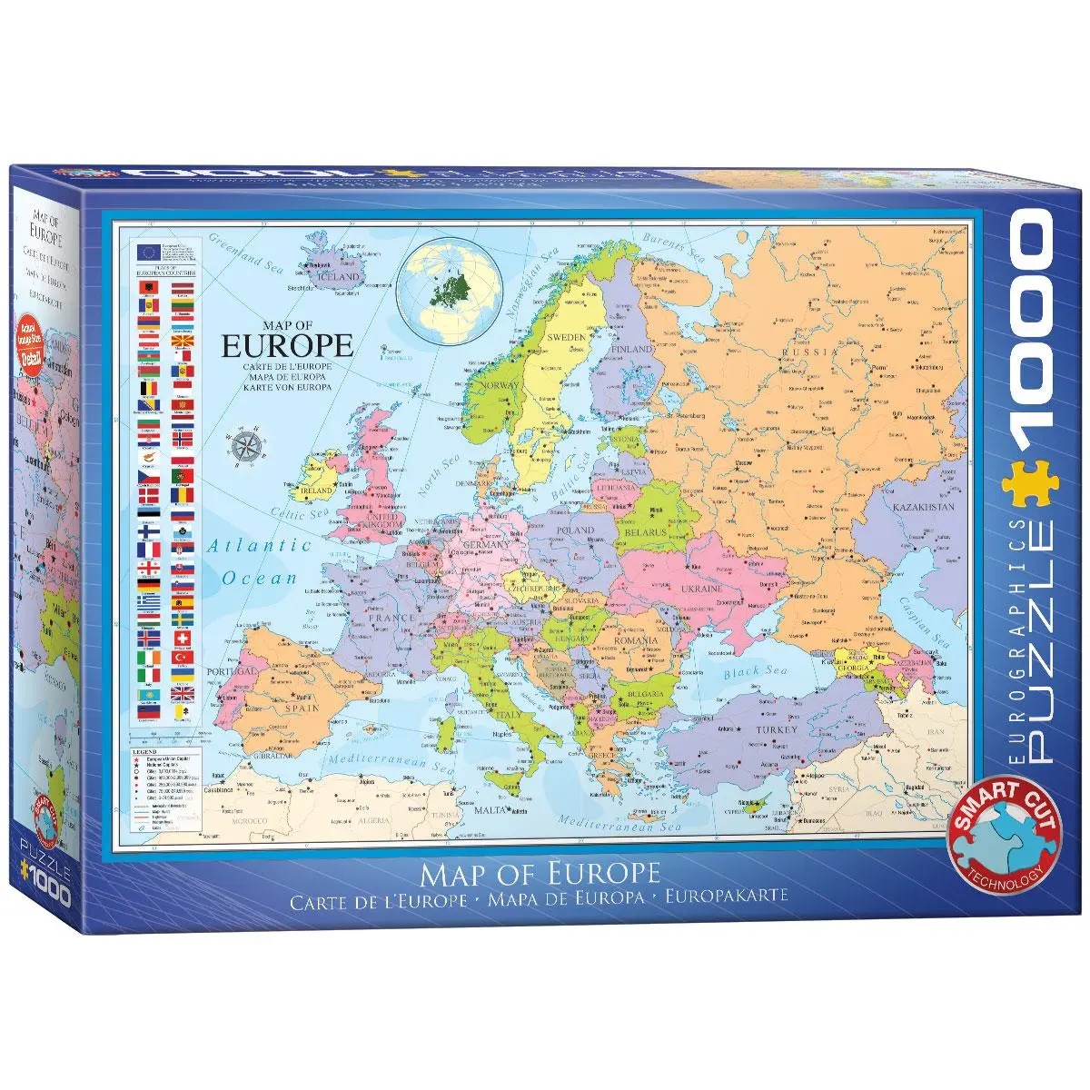 Cover: 628136607896 | Karte von Europa 1000 Teile | Spiel | 6000-0789 | Deutsch | 2021