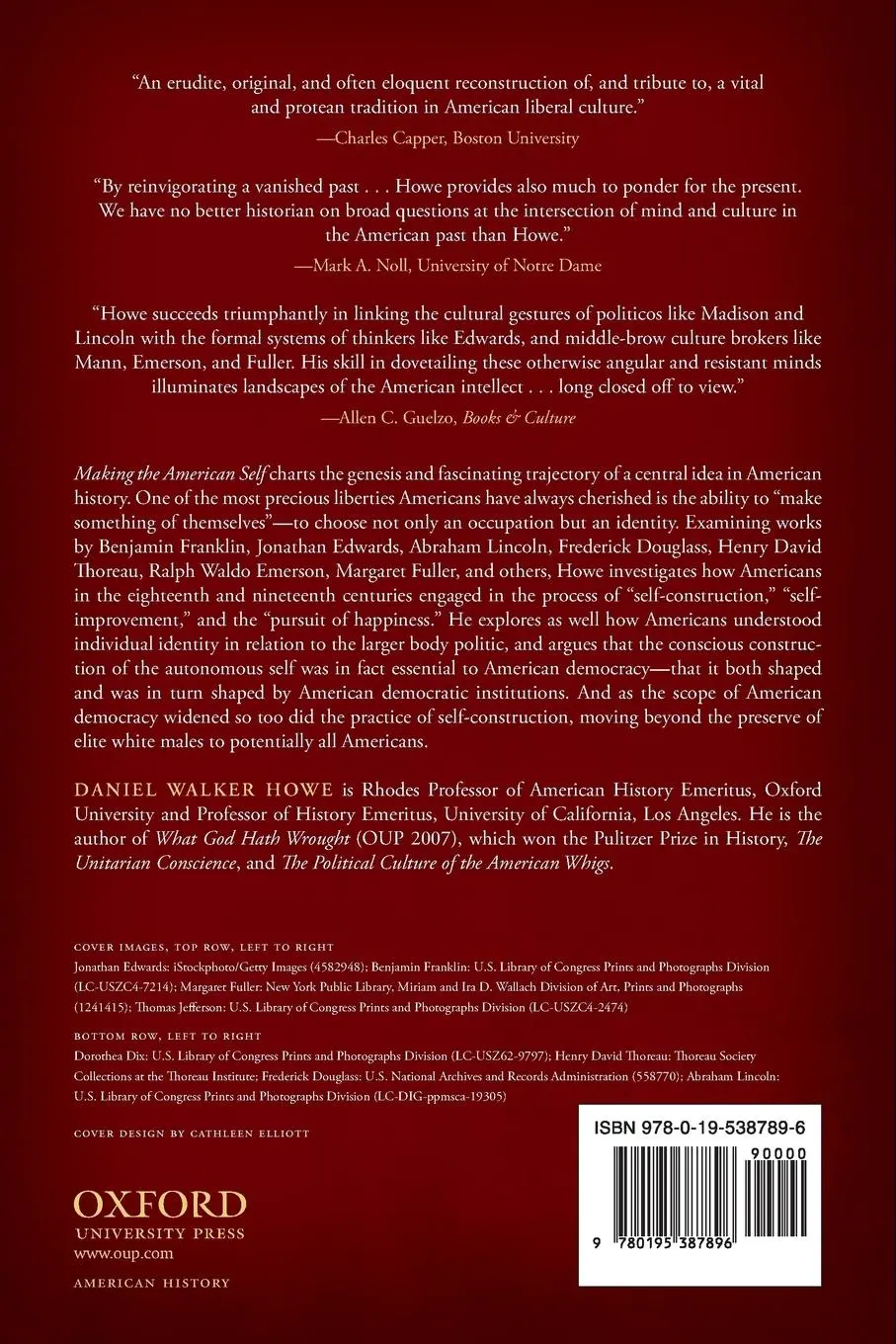 Rückseite: 9780195387896 | Making the American Self | Jonathan Edwards to Abraham Lincoln | Howe