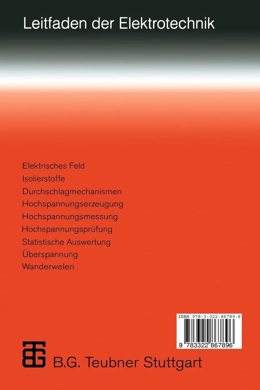 Rückseite: 9783322867896 | Hochspannungstechnik | Günther Hilgarth | Taschenbuch | xii | Deutsch