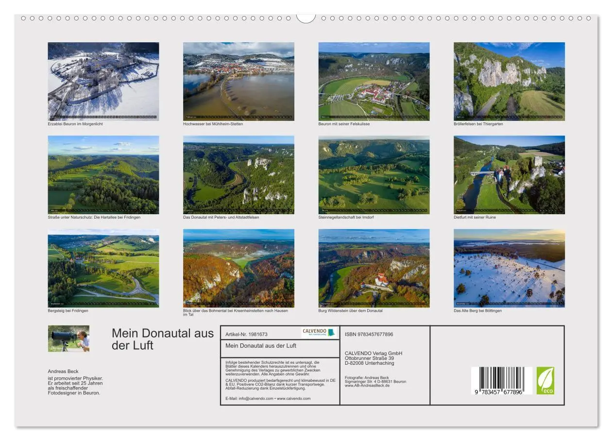 Bild: 9783457677896 | Mein Donautal aus der Luft (hochwertiger Premium Wandkalender 2026...