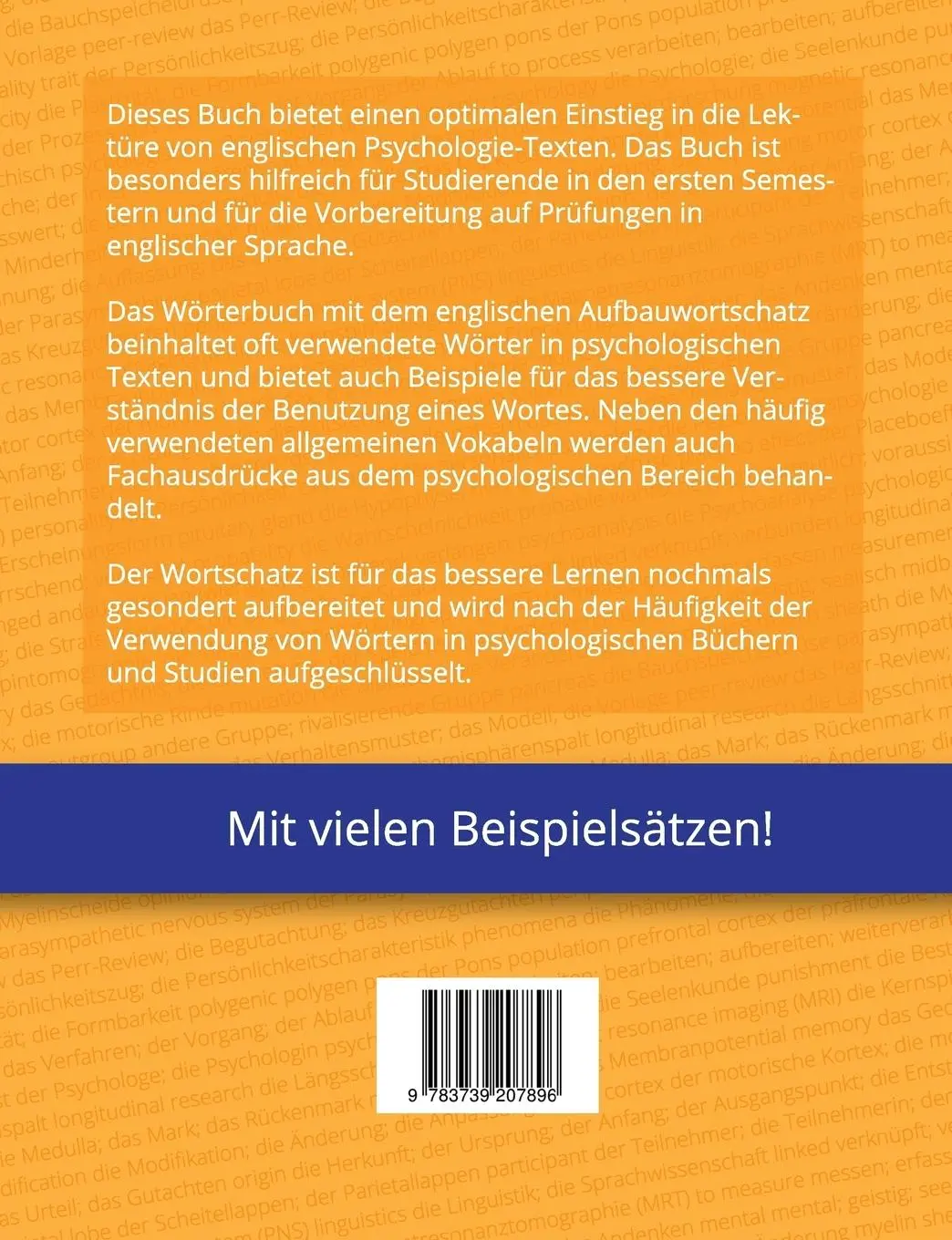 Rückseite: 9783739207896 | Psychologie Wörterbuch Wortschatz Englisch - Deutsch | Roland Russwurm