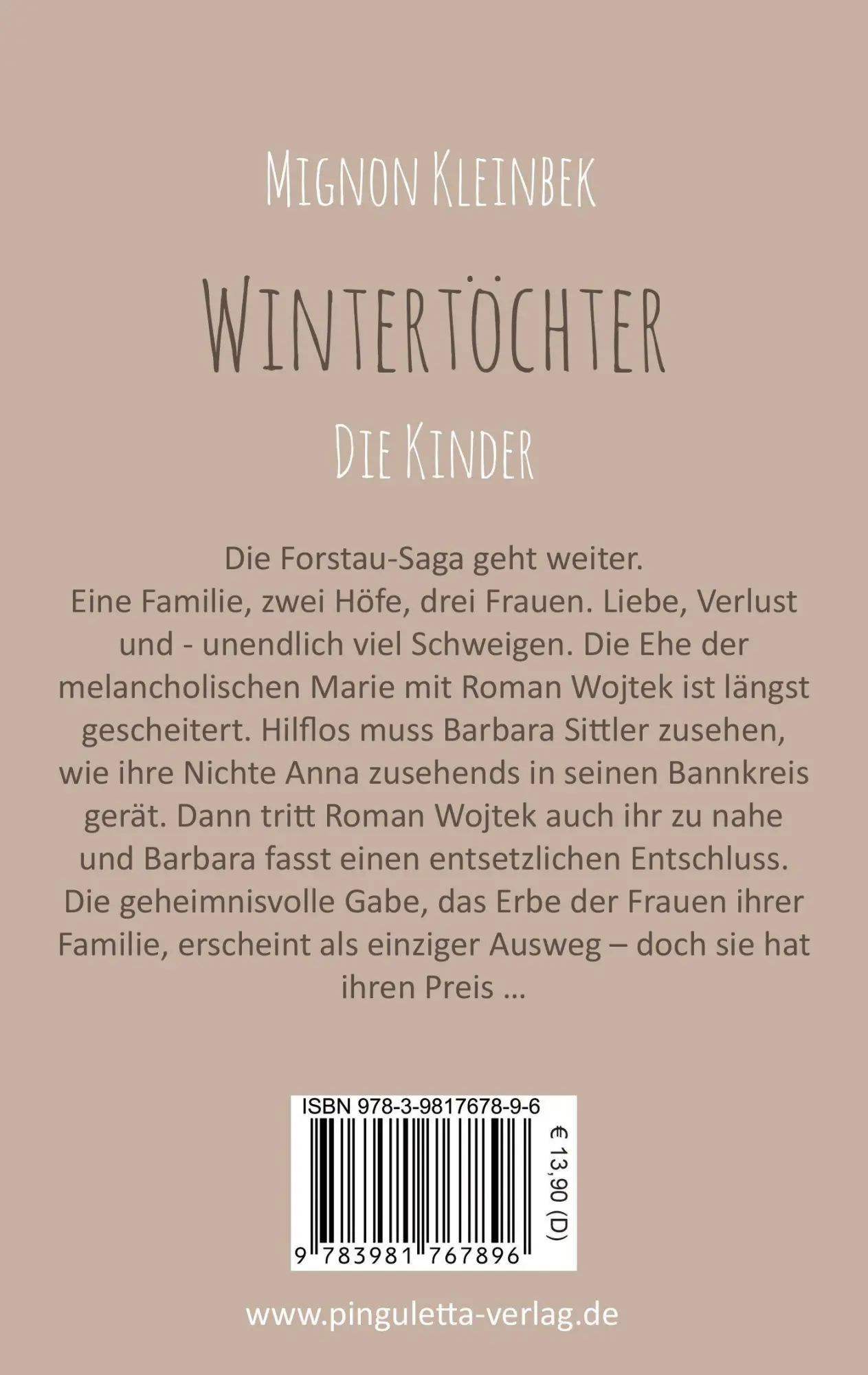Bild: 9783981767896 | Wintertöchter - Die Kinder | Mignon Kleinbek | Taschenbuch | 360 S.