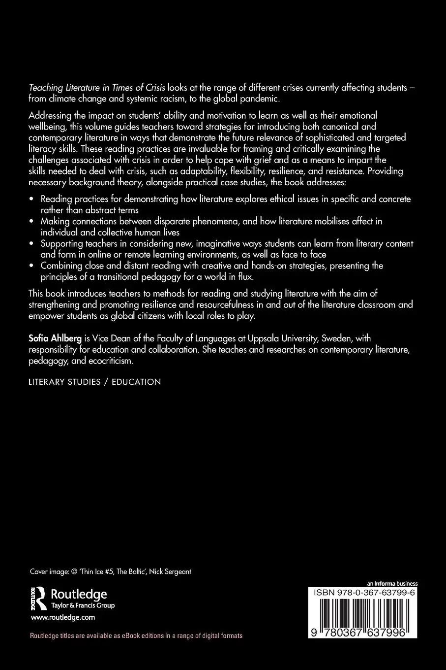 Rückseite: 9780367637996 | Teaching Literature in Times of Crisis | Sofia Ahlberg | Taschenbuch