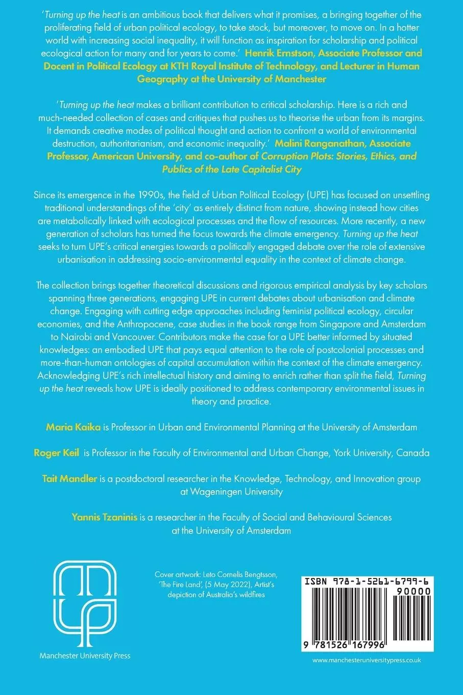 Rückseite: 9781526167996 | Turning up the heat | Urban political ecology for a climate emergency