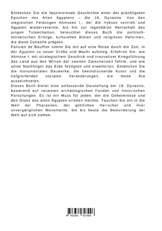 Rückseite: 9783384307996 | Ägyptens Goldene Ära | Felicien de Bouffier | Taschenbuch | 552 S.
