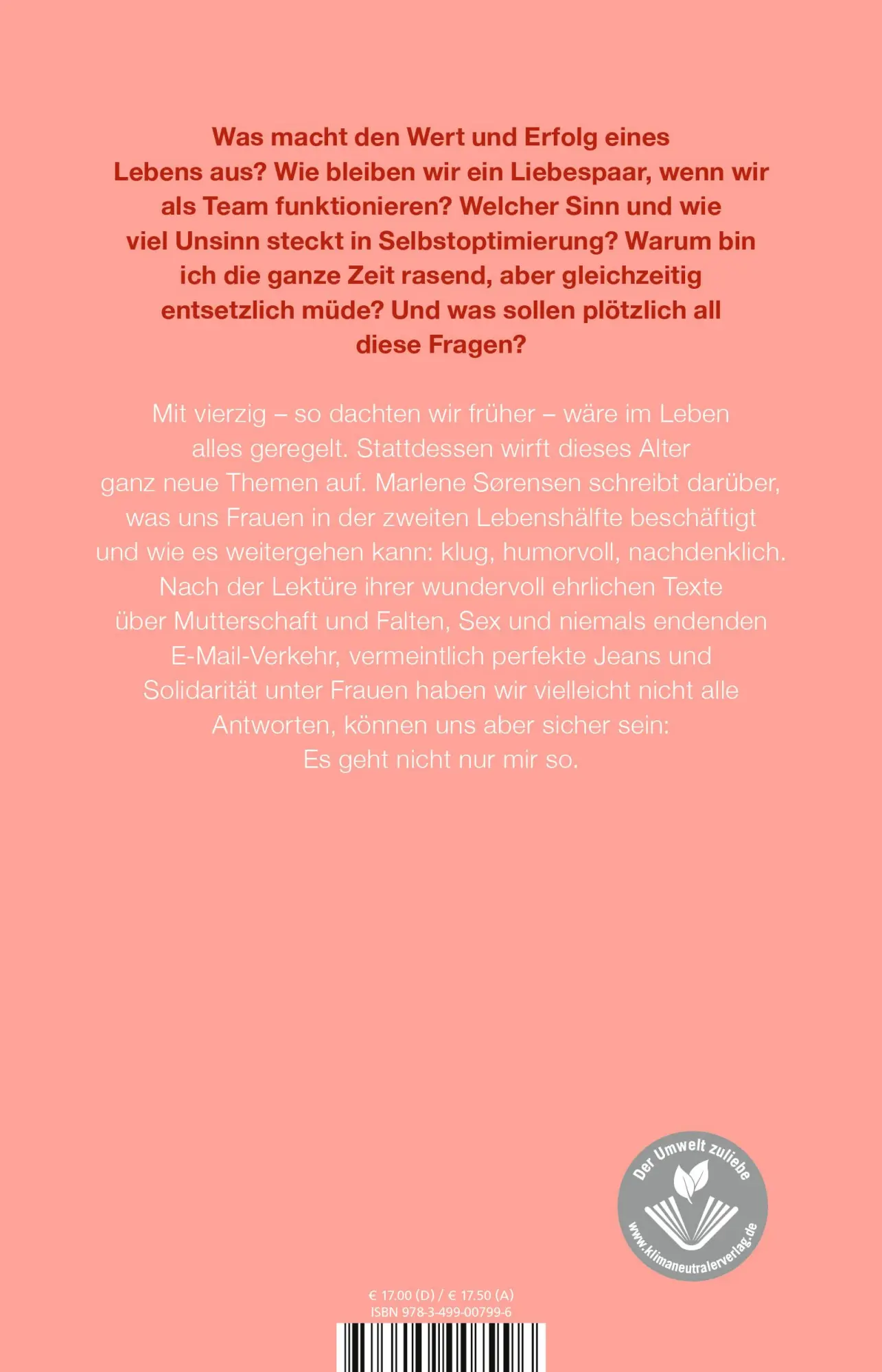 Rückseite: 9783499007996 | Und jetzt? | Fragen an das Leben mit 40. Antworten für immer | Buch