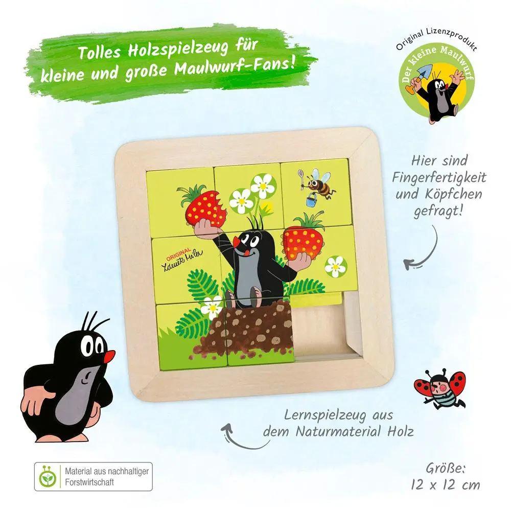 Bild: 4251901508096 | Trötsch Der kleine Maulwurf Schiebepuzzle aus Holz | KG | Spiel | 2024