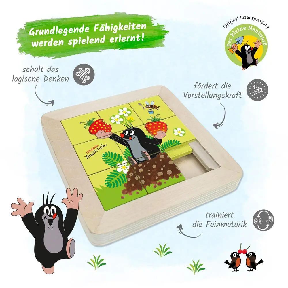 Bild: 4251901508096 | Trötsch Der kleine Maulwurf Schiebepuzzle aus Holz | KG | Spiel | 2024