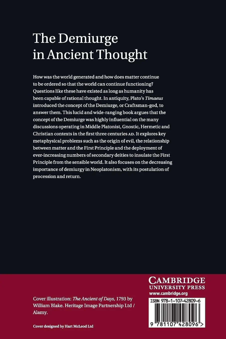 Rückseite: 9781107428096 | The Demiurge in Ancient Thought | Carl Séan O'Brien | Taschenbuch