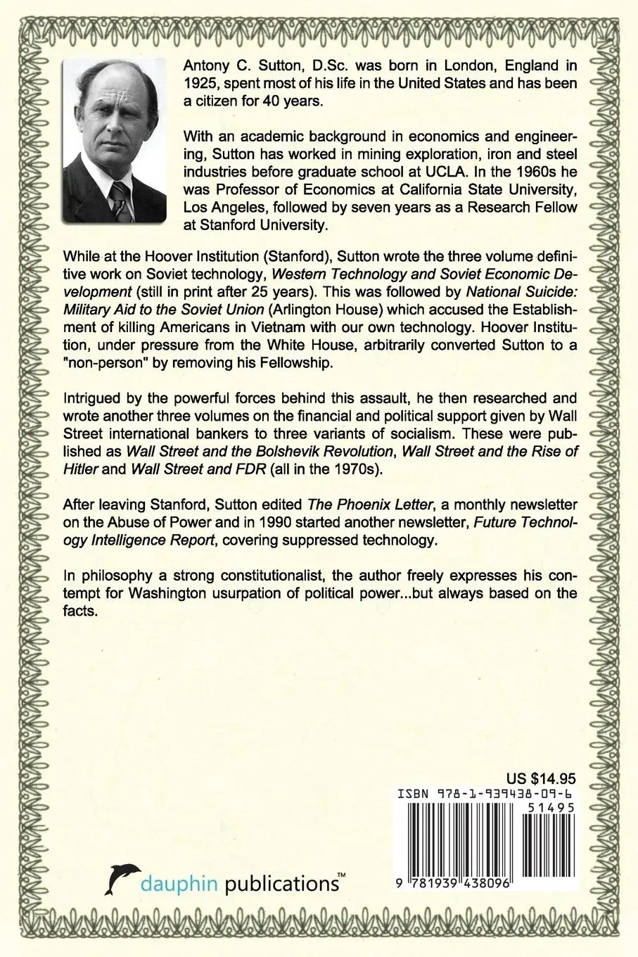 Rückseite: 9781939438096 | The Federal Reserve Conspiracy | Antony C. Sutton | Taschenbuch | 2014